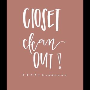 Closet Clean Out Sign